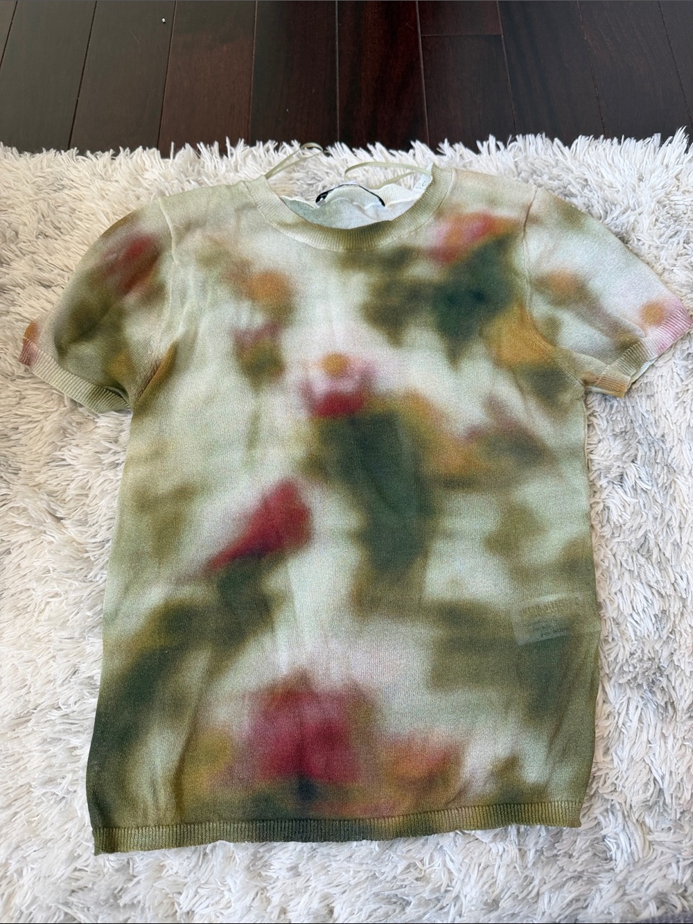 Zara Short-Sleeve Crewneck Tee in Olive Multi Floral Wash